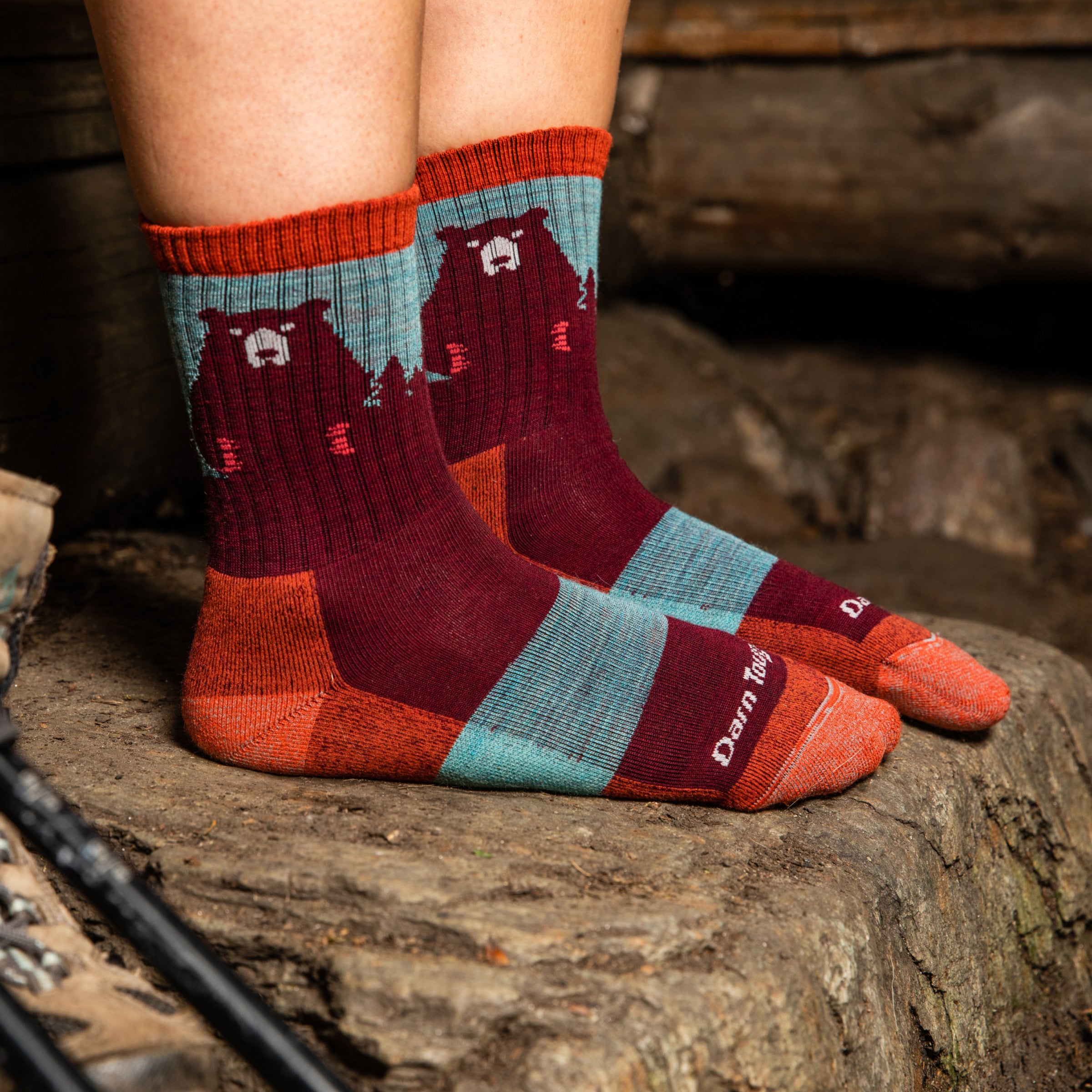 Women's Bear Town Micro Crew Lightweight Hiking Socks - Image 11