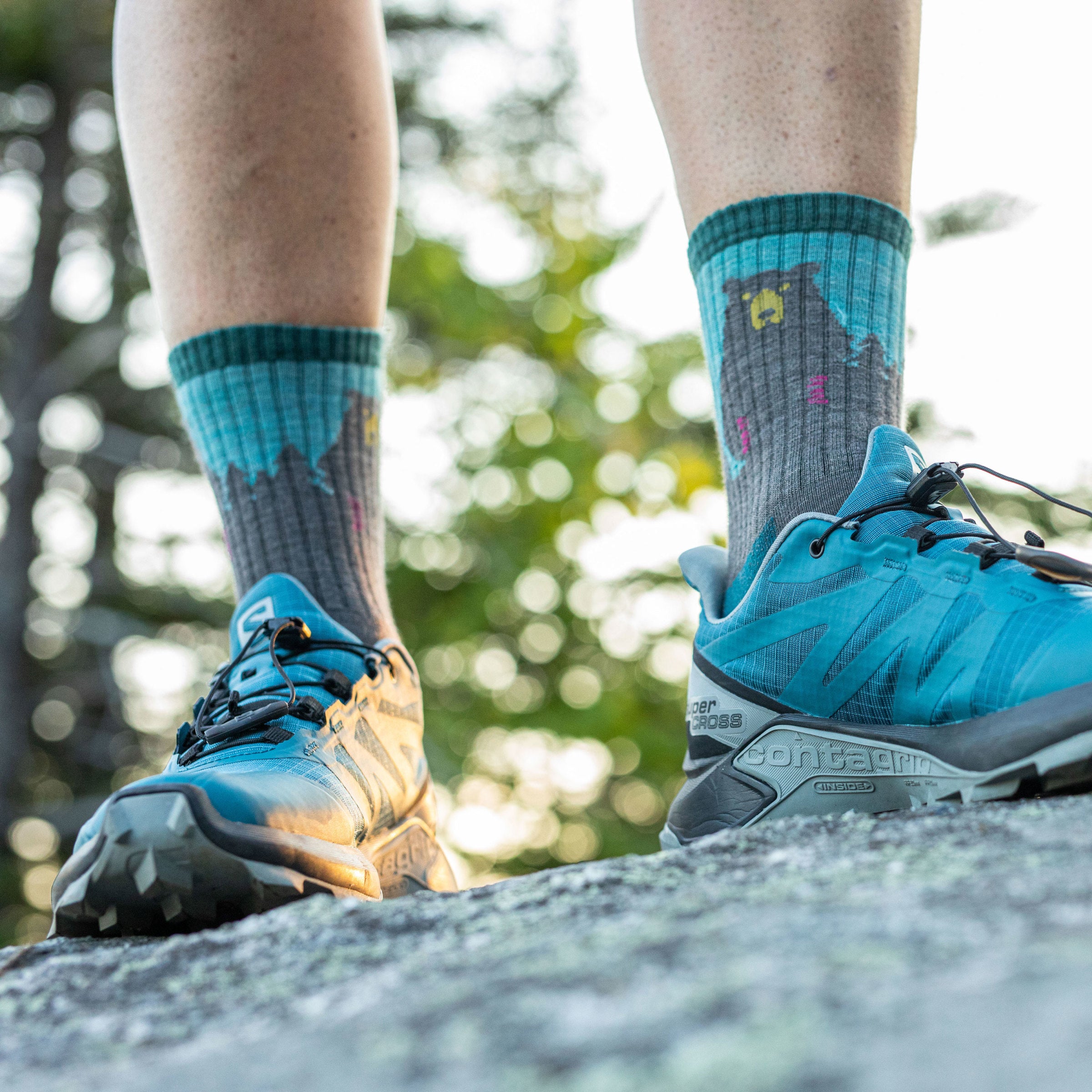 Women's Bear Town Micro Crew Lightweight Hiking Socks - Image 13