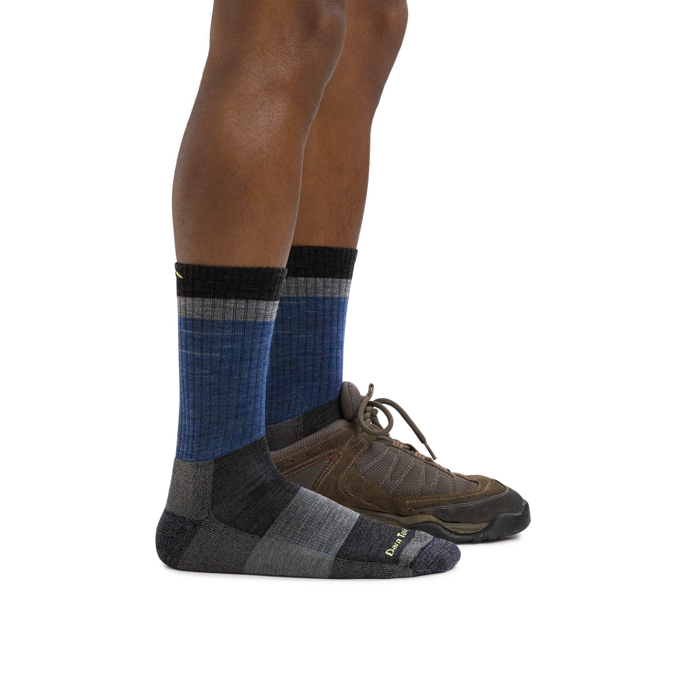 Men's Heady Stripe Micro Crew Lightweight Hiking Socks - Image 4
